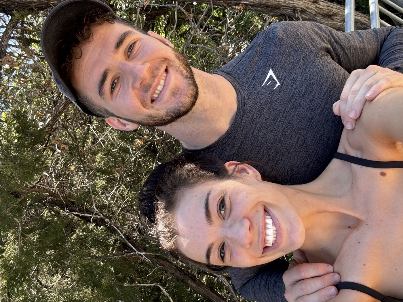 William and Carsyn on a hike